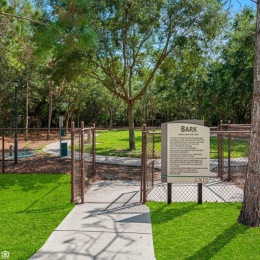 a fenced-in dog park